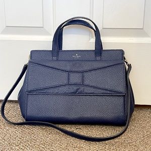 Kate Spade Blue Chantal Bridge Place Bow Satchel